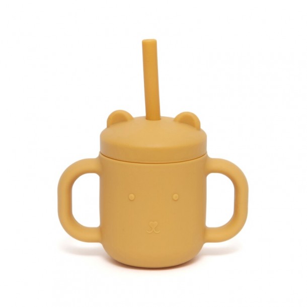 Ποτήρι Σιλικόνης Με Καλαμάκι 175ml Ochre Petit Monkey PTM-SCLS6