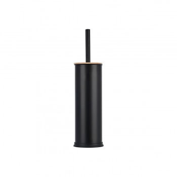 Πιγκάλ Τουαλέτας Μεταλλικό-Bamboo Μαύρο 9,5x38εκ. Essentials Estia 02-12762