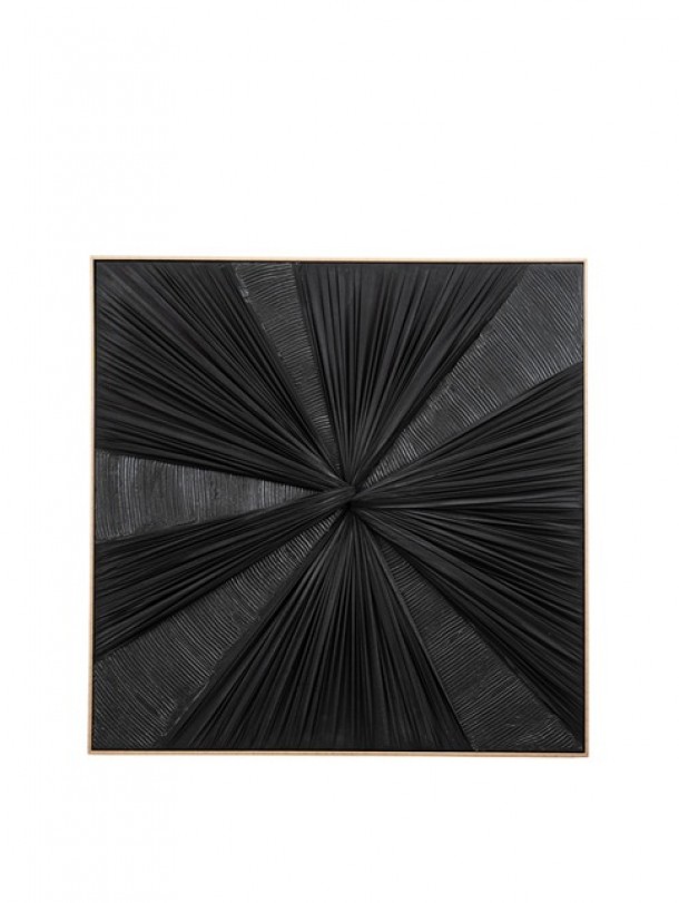 Πίνακας Σε Καμβά Με Κορνίζα & Ύφασμα Μαύρο 82x4,5x82εκ. Zen Collection 25.60.52234