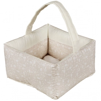 Καλαθάκι Καλλυντικών Βαμβακερό 28x28x15εκ. Elephant Εκρού 95223