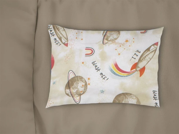 Μαξιλαροθήκη Bebe Φάκελος Βαμβακερή 35x45εκ. Spaceship 186 Beige DimCol