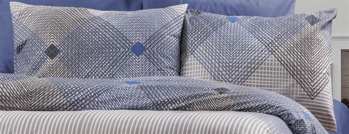 Μαξιλαροθήκη Φάκελος Polycotton 50x70εκ. Καλλιρόη 604 Grey-Blue DimCol