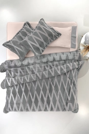 Κουβερτοπάπλωμα 2 Όψεων Ultrasoft Velvet Ημίδιπλο 180x240εκ. Zadic Grey Guy Laroche