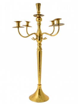 Κηροπήγιο 5 Κερο Μεταλλικό Αντικέ Χρυσό 29x31x68,5εκ. Zen Collection 24.27.49936