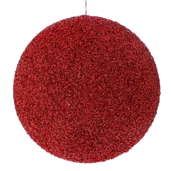 Χριστουγεννιάτικη Μπάλα Polyfoam Glitter Κόκκινη 25εκ. iliadis 83552