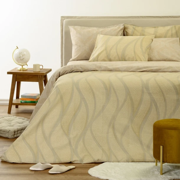 Πάπλωμα Βαμβακερό Υπέρδιπλο 220x240εκ. Drift Beige Melinen 20006240