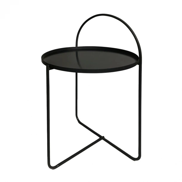 Τραπεζάκι Side Μεταλλικό Φ40x65εκ. Black MRShome 0034000