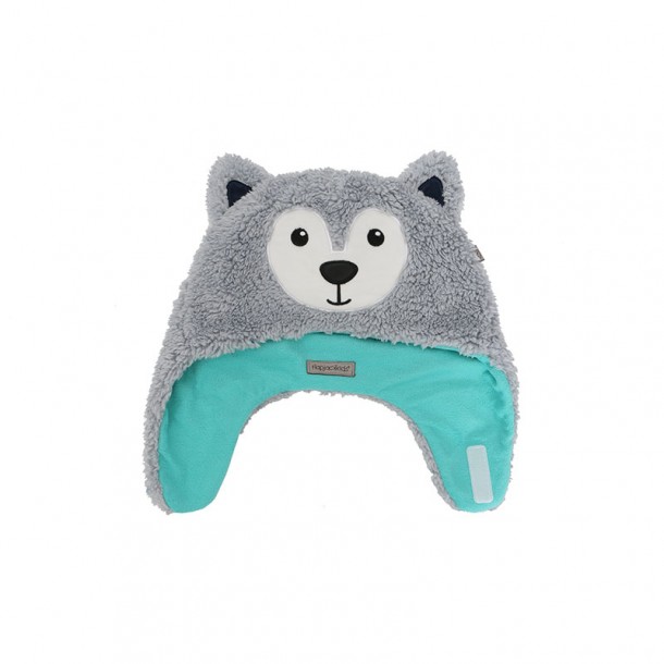 Σκουφάκι 2 Όψεων Fleece-Sherpa 2-4 Έτων Wolf-Ski FlapJackKids FJKWS718M