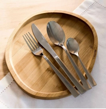 Σετ Μαχαιροπίρουνα 24τμχ Ανοξείδωτα Ασημί Fabro Homla 228054