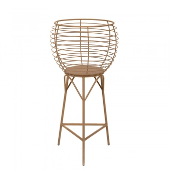 Βάση Για Κασπώ Μεταλλική Μπεζ-Καφέ 36,5x36,5x75εκ. iliadis 84909