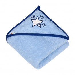 Κάπα Βαμβακερή-Terry 100x100εκ. Αστέρια Μπλε akuku A0663