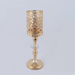 Κηροπήγιο Μεταλλικό Χρυσό 10x35,5εκ. ESTHETI 752-24090