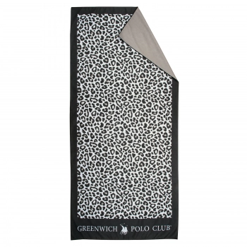 Πετσέτα Θαλάσσης Microfiber 80x170εκ. Essential 4036 Μαύρο-Taupe Greenwich Polo Club