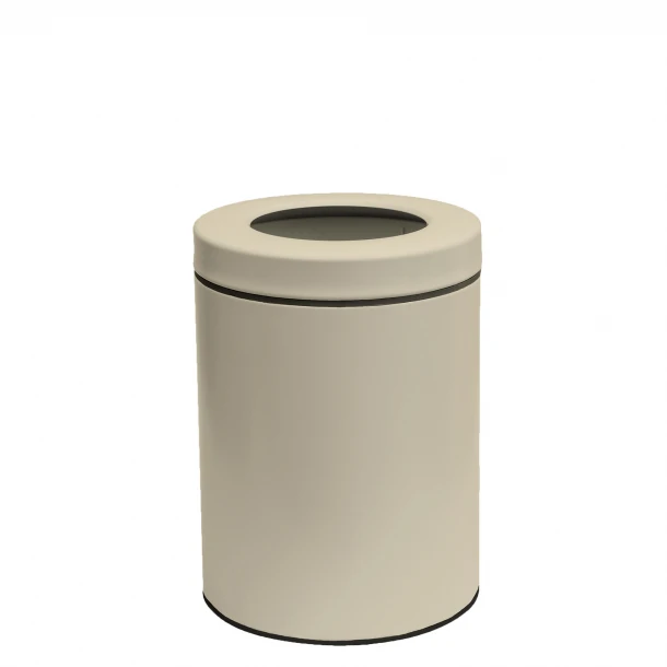 Καλάθι Απορριμμάτων Γραφείου 6lit Ανοξείδωτο Matt Ivory Pam & Co Φ21x28εκ. 2128-703
