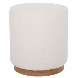 Σκαμπώ Υφασμάτινο-Ξύλινο Κρεμ-Καφέ 41x41x44εκ. iliadis 92163