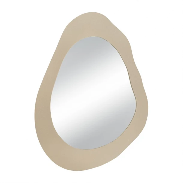 Καθρέπτης Τοίχου Μεταλλικός Κρεμ Ακανόνιστο Σχήμα 62x2x82εκ. iliadis 92557