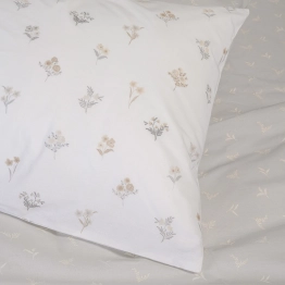 Ζεύγος Μαξιλαροθήκες Βαμβακερές 50x70εκ. Spring Light Grey Ultra Line Melinen 20005843