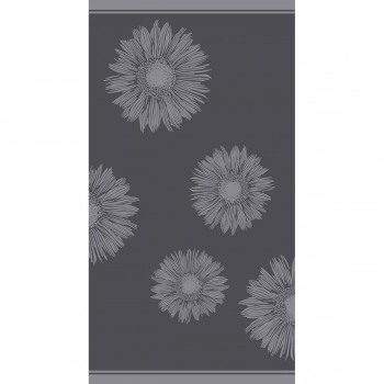 Πετσέτα Θαλάσσης Βαμβακερή Velour Dark Grey 86x160εκ. Flower Melinen 20004874