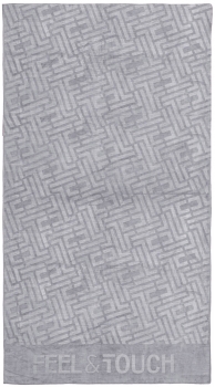 Πετσέτα Θαλάσσης Polyester-Poliammide 90x170εκ. Feel & Touch Icon Titanium