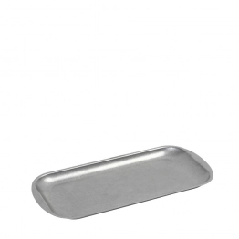 Πιατέλα Σερβιρίσματος Ανοξείδωτη 18/10 Ασημί Snow ESPIEL 27x15x1,5εκ. FEV107