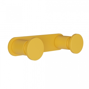 Κρεμάστρα Τοίχου 2 Θέσεων Ανοξείδωτη Matt Yellow Pam & Co 12x3,5x2,5εκ. 70-603