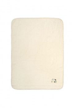 Κουβέρτα Πικέ Κούνιας 100x160εκ. Με Κέντημα Stork 194 Ecru-Yellow DimCol