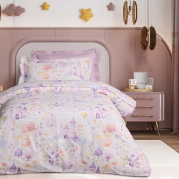 Πάπλωμα Polycotton Παιδικό Μονό 160x240εκ. Λιλά 4989 Das Kids