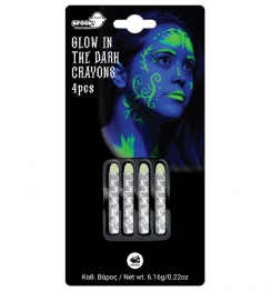 Σετ 4 Μολύβια Βαφής Προσώπου Που Λάμπουν Στο Σκοτάδι Carnavalista 5-163