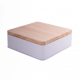 Κουτί Μεταλλικό Λευκό 17x17x6εκ. iliadis 84439