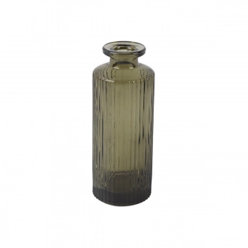 Βάζο Γυάλινο Smoked Green Glower 13εκ. Estia 09-51891