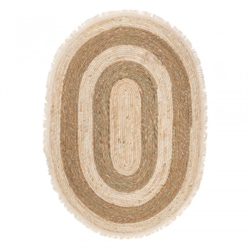 Χαλί Jute-Βαμβακερό Boho Οβάλ 70x100εκ. Καφέ-Natural iliadis 90158