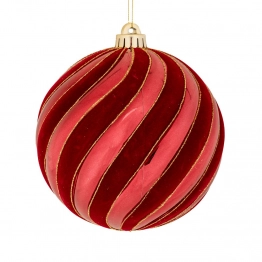 Χριστουγεννιάτικη Μπάλα Πλαστική Γυαλιστερή Μπορντώ 12εκ. iliadis 90976