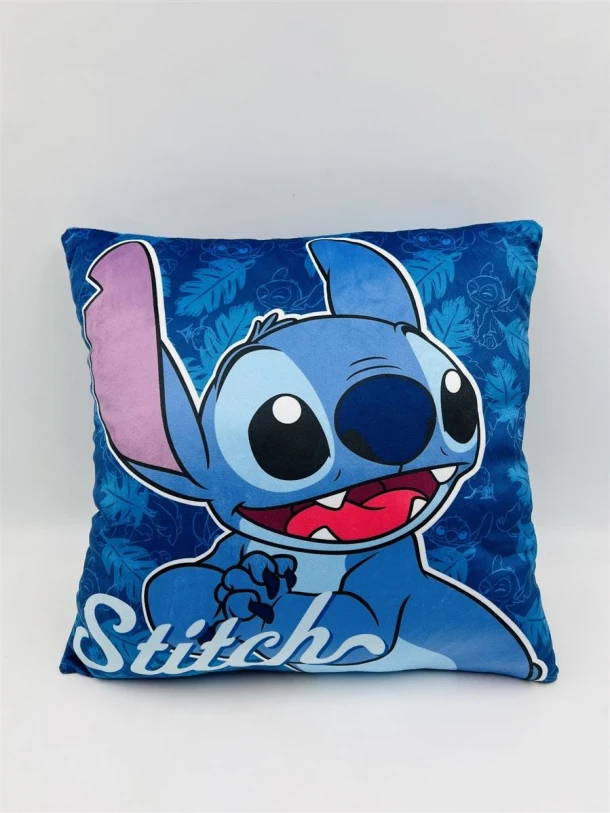 Διακοσμητικό Μαξιλάρι Velboa 38x38εκ. Disney Home Stitch 611 Dark Blue DimCol