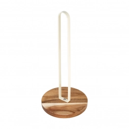 Βάση Για Ρολό Κουζίνας Ξύλινη Ακακίας-Μεταλλική Ivory 15x33εκ. Allure Estia 01-24918