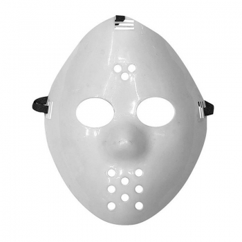 Μάσκα Τρελού Με Τρύπες Λευκή CARNAVAlista 3-2116