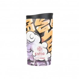 Θερμός Ποτήρι Ανοξείδωτος Travel Mug Graffiti Rhythm Save The Aegean 350ml-8x8x15εκ. Estia 01-25670