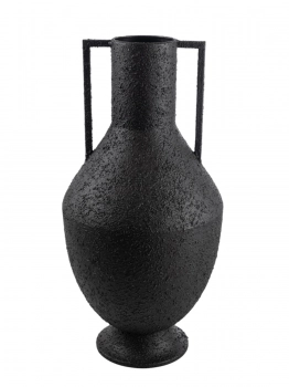 Βάζο-Αμφορέας Μεταλλικό Μαύρο 21x21x41εκ. Zen Collection 25.19.51406