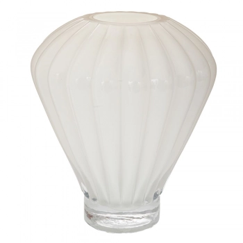 Βάζο Γυάλινο Λευκό Σε Σχήμα Αερόστατο 23x30εκ. iliadis 91650