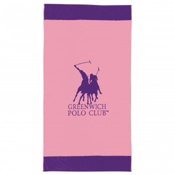 Πετσέτα Θαλάσσης Βαμβακερή 90x170εκ. Essential 4047 Ροζ-Μωβ Greenwich Polo Club