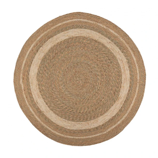 Χαλί Jute-Βαμβακερό Boho Στρογγυλό 120εκ. Καφέ-Natural iliadis 90153