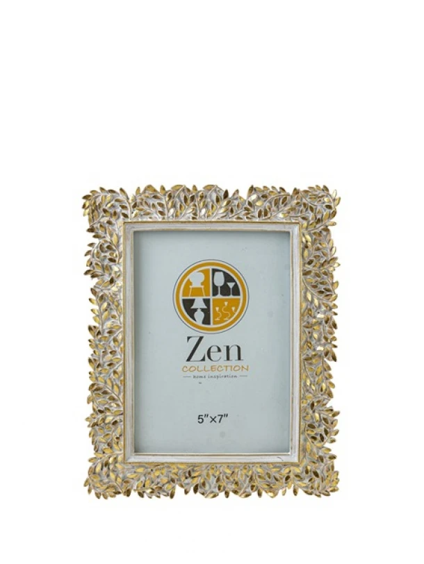 Κορνίζα Polyester Λευκή-Χρυσή 13x18εκ. Zen Collection 25.12.51495