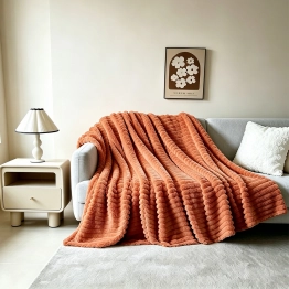 Κουβέρτα Faux Fur Καναπέ 100x150εκ. Persa Terracotta Melinen 20006619
