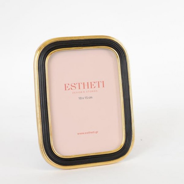 Κορνίζα Polyresin Χρυσή-Μαύρη 10x15εκ. ESTHETI 756-12142