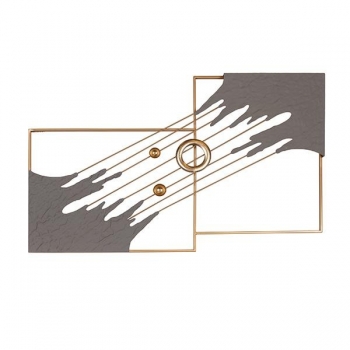 Διακοσμητικό Τοίχου Μεταλλικό Γκρι-Χρυσό 79x4x50εκ. ESTHETI 812-30009