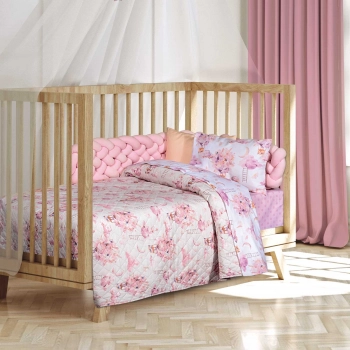 Κουβερλί Microfiber Κούνιας 120x160εκ. Essential Baby 8864 Pink Greenwich Polo Club