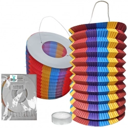 Πασχαλινό Φαναράκι Χάρτινο Πολύχρωμο Με Ρεσώ 16x25εκ. Bunny's