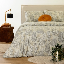 Σετ Σεντόνια Φανελένια Μονά 170x270εκ. Noor Beige Winter Line Melinen 20006437