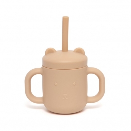 Ποτήρι Σιλικόνης Με Καλαμάκι 175ml Honey Peach Petit Monkey PTM-SCLS3