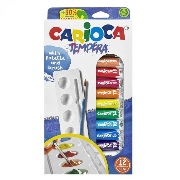 Σετ 12τμχ Τέμπερες 7,5ml Carioca 60-778 