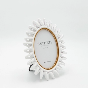 Κορνίζα Polyresin Λευκή 10x15εκ. ESTHETI 756-12181